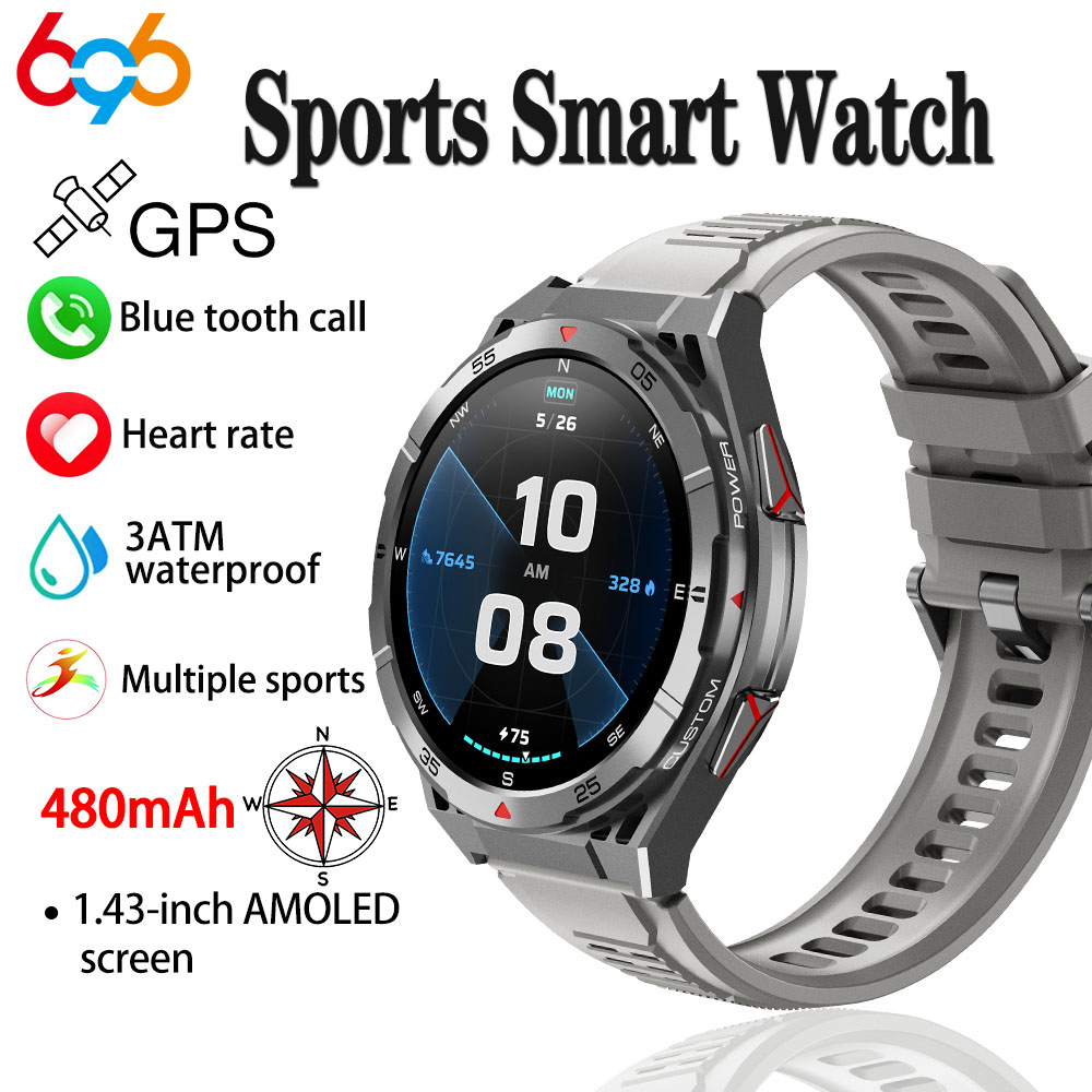 Smartwatch Face - Nieuwe Smart Horloge GPS Sport Kompas