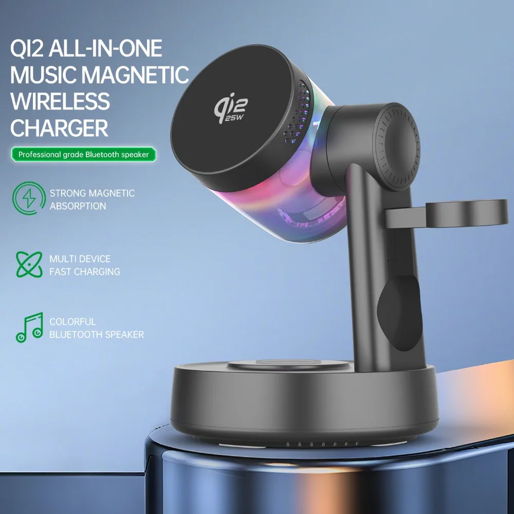 Wireless Charger Watch - Qi2 25W RGB Licht Magnetische Draadloze