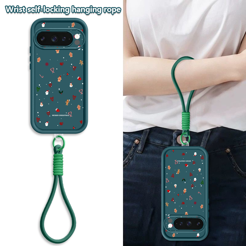 Google Pixel 8A - Kerst Hart Patroon Telefoon Case Voor