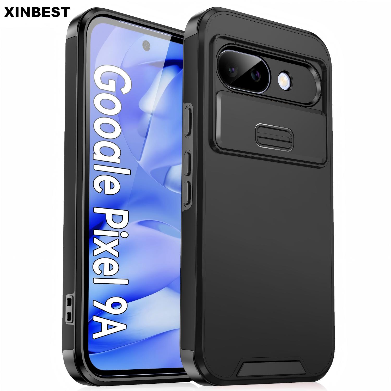 Google Pixel 8A - Telefoonhoesje met schokbestendige achterbumper en camera