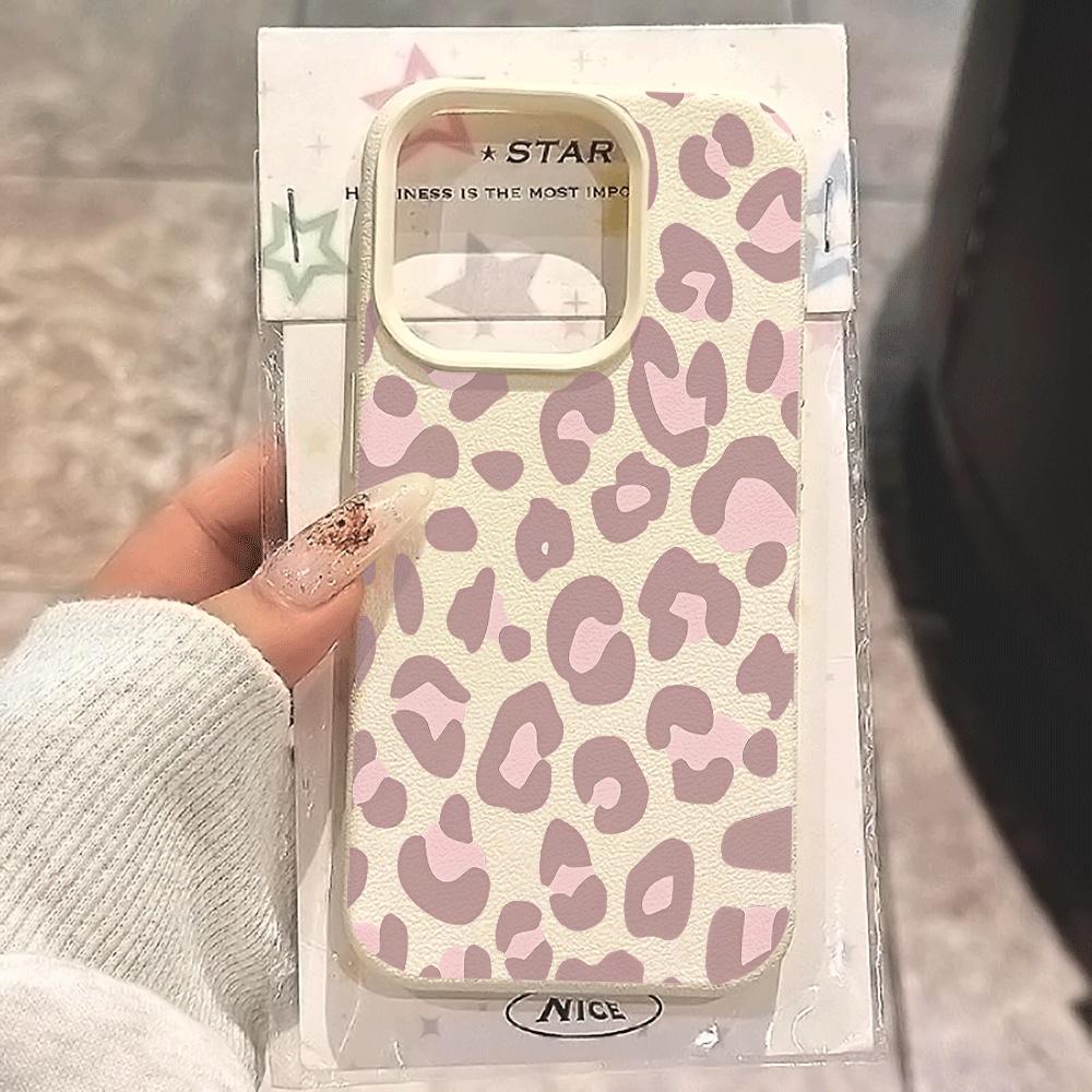 Apple Iphone 15 Pro Max - Paarse luipaardprint telefoonhoesje voor iPhone 17