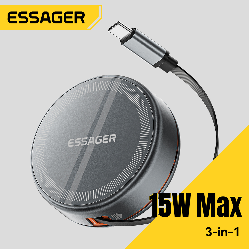 Wireless Charger Watch - Essager 15W 3 in 1 magnetische