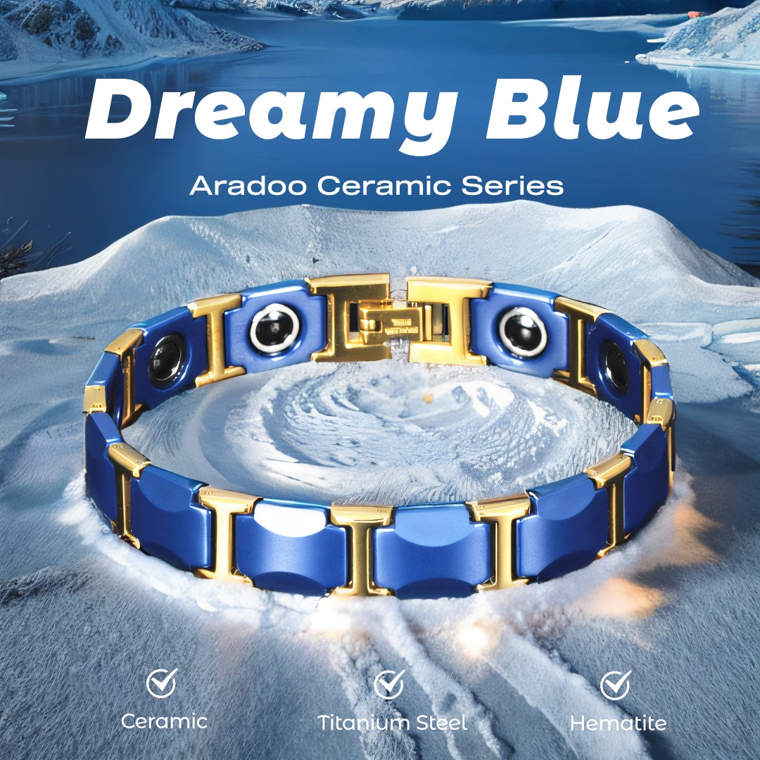 Dromerige blauwe keramische ar - Ceramic Link Bracelet recensie en prijs