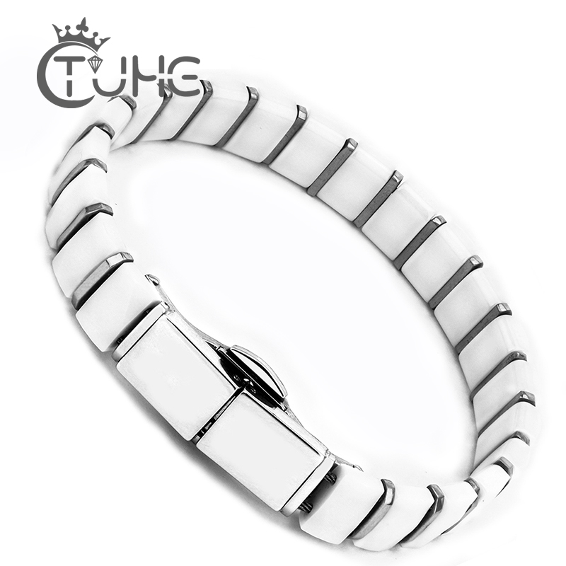 Wit Zwart Mannen Gezondheid Ar - Ceramic Link Bracelet recensie en prijs