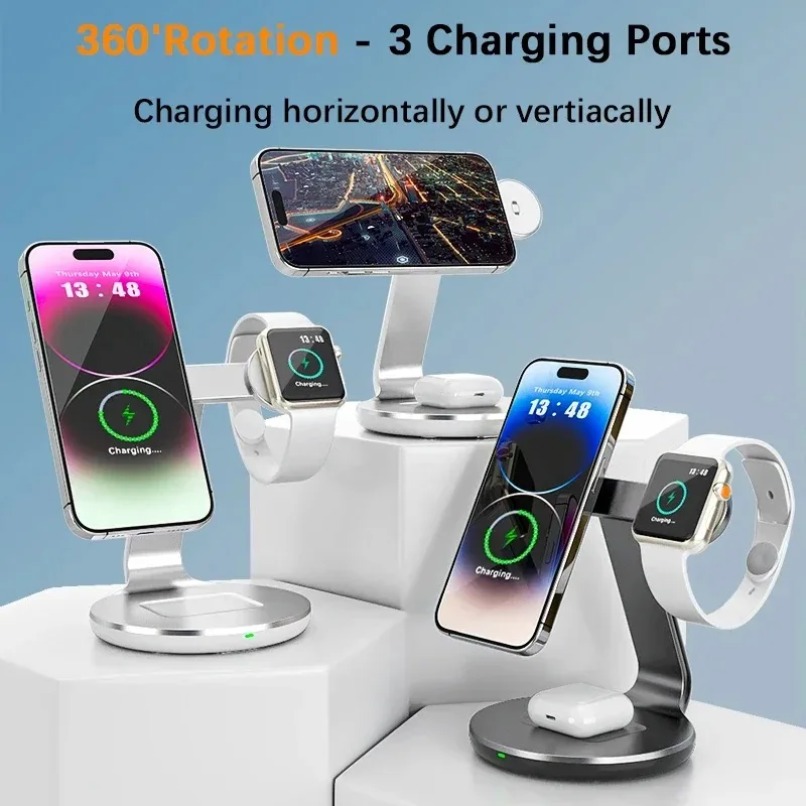 3-in-1 draadloze oplaadstation - Wireless Charger Watch recensie en prijs