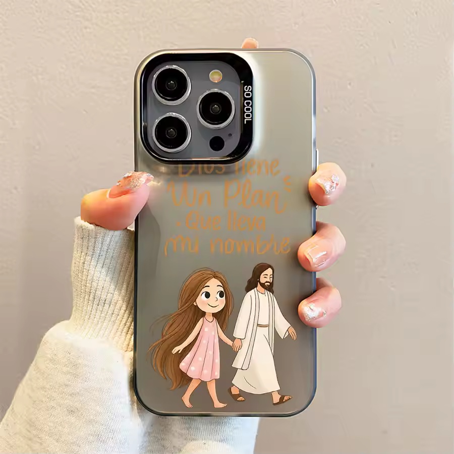 Schattig meisje loopt met God  - Apple Iphone 15 Pro Max recensie en prijs