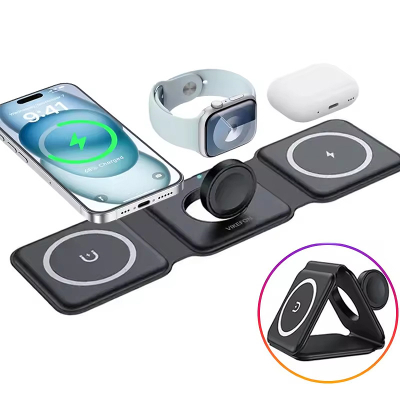 3-in-1 magnetische opvouwbare  - Wireless Charger Watch recensie en prijs
