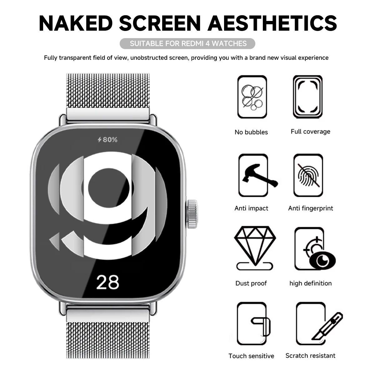 Gehard glas voor Xiaomi Redmi  - Smartwatch Ac recensie en prijs