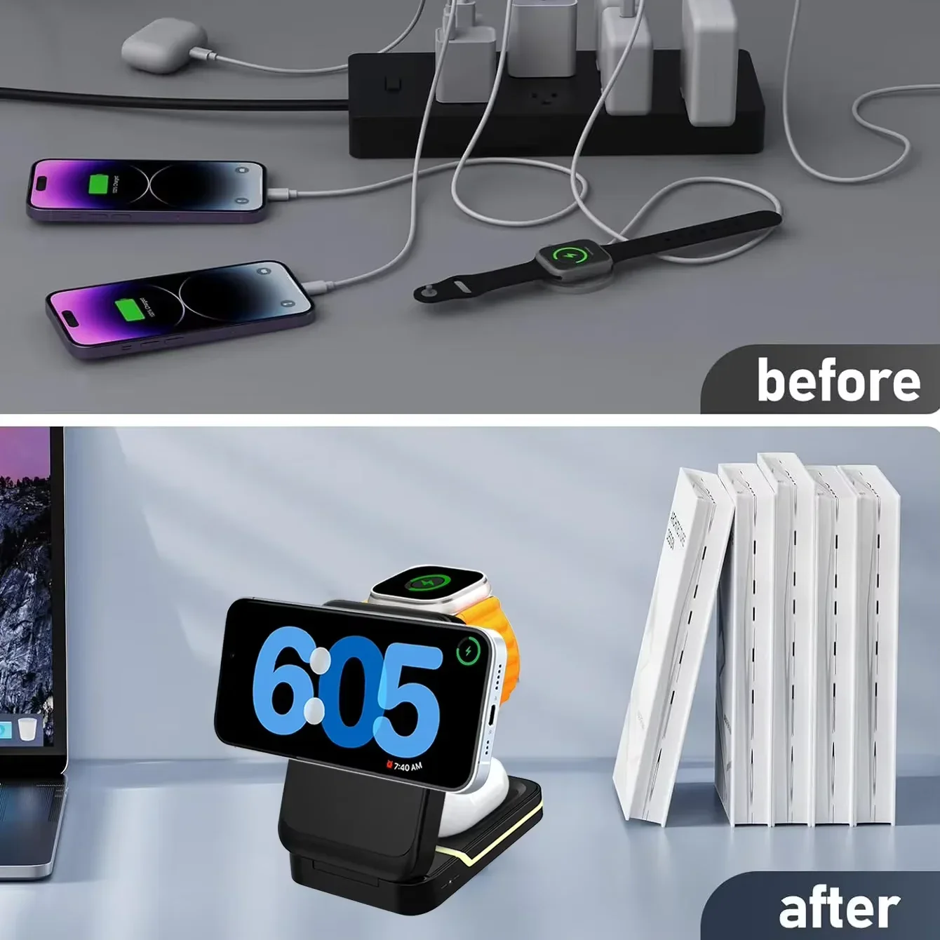 3-in-1 Magnetische Opvouwbare  - Wireless Charger Watch recensie en prijs