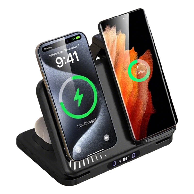4 in 1 dubbele telefoon draadl - Wireless Charger Watch recensie en prijs