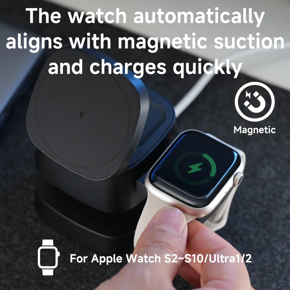 Magnetische 3-in-1 draadloze o - Wireless Charger Watch recensie en prijs