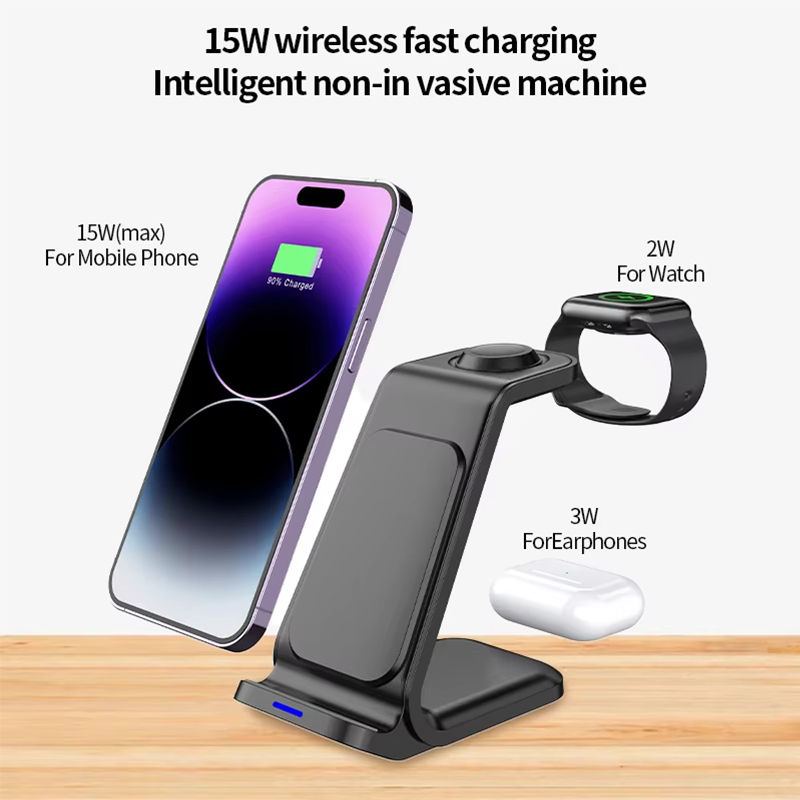 15W 3-in-1 draadloze oplaadsta - Wireless Charger Watch recensie en prijs