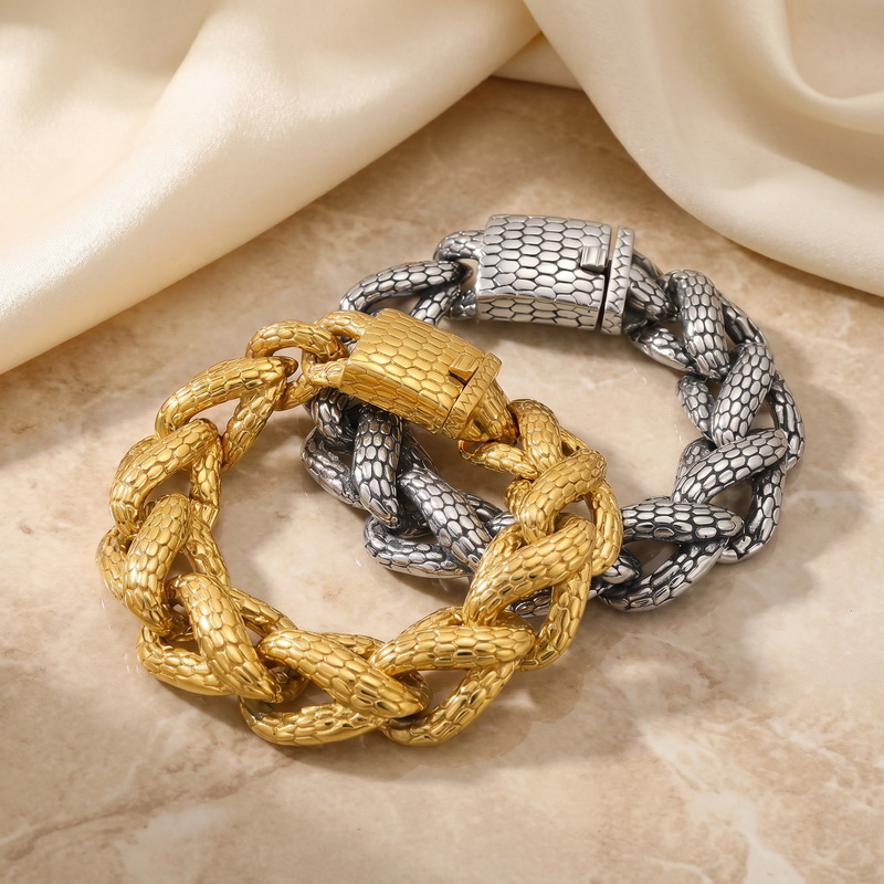 Kalen Snake Skin Cuban Link he - Ceramic Link Bracelet recensie en prijs